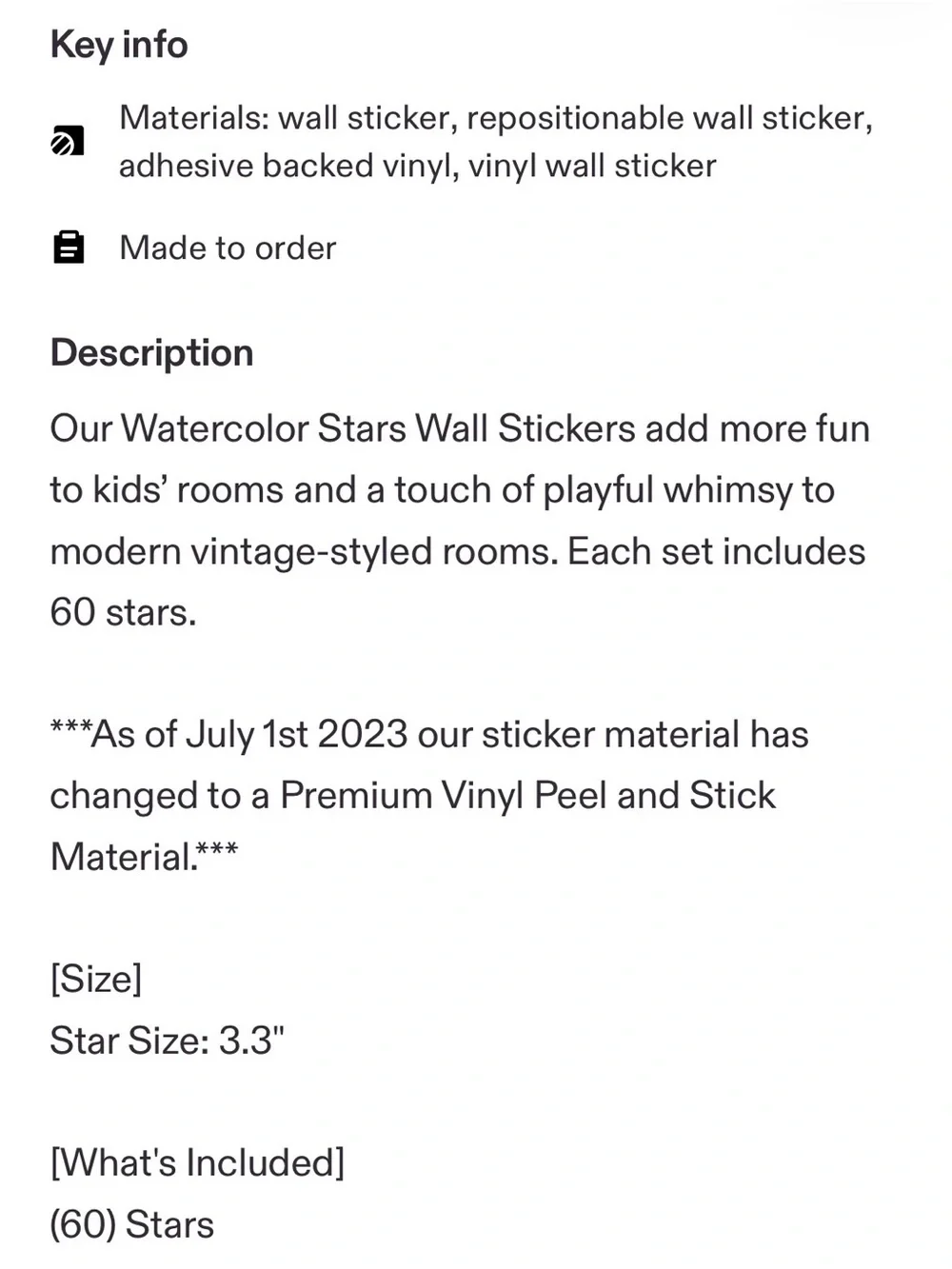 Gold Star Wall Stickers - Watercolor Nursery Decals
